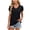 Black, variant on Lopecy-Sta Summer Tops for Women Casual Fashion V Neck T Shirts Trendy Rolled Short Sleeve Workout Tunics Loose Eyelet Tees