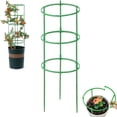 thumbnail image 6 of Tomato Cages for Garden Pots Round Adjustable Plant Support Cage Small Tomato Stakes Ring Cage for Climbing Plants Raised Garden Bed Peony Flower Vegetables Fruit(7Inch,10PCS), 6 of 8