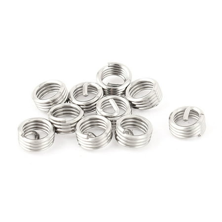 

10Pcs 304 Stainless Steel Helicoil Wire Thread Repair Inserts M5 x 0.8mm x 1D