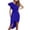Blue, variant on IROINNID Cocktail Dress for Women Homecoming Party Holiday Solid Color Dress Single-Shoulder Flap Split Dress Cocktail Dress,Blue
