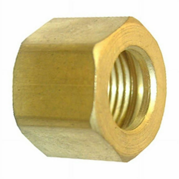 Lasco Fittings Brass Compression Nut - 2 Pack, 0.25 In