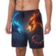 thumbnail image 1 of Balery Red And Blue Fire Dragon C Bañador para hombre, shorts de playa de secado rápido con entrepierna y forro de compresión-Medium, 1 of 6
