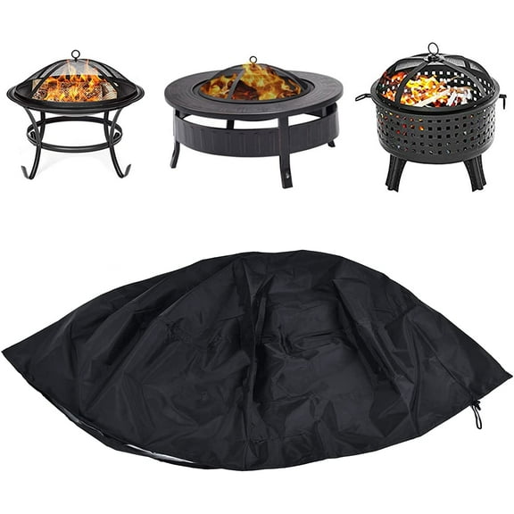 Fire Pit Covers, Patio Fireplace Cover, Home Fire Pit Stove Dust Cover Waterproof Dustproof and UV Resistant for Outdoor Portable Propane Gas Fire Pit Suitable for All Seasons