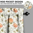thumbnail image 5 of Fall Kitchen Curtains 24 Inch Short - 3 Panel Set, Autumn Harvest Print, Rod Pocket Window Treatment for Thanksgiving, Farmhouse, Cafe, Living Room - Machine Washable, 5 of 6