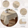 thumbnail image 5 of Orange Brown Table Cloth Waterproof Tablecloths, Modern Abstract Art Ombre Striped Tablecloth Dining Table Cover for Kitchen Party Tabletop Outdoor, Square Tablecloth 60x60 Inch, 5 of 9