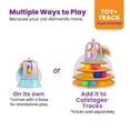 thumbnail image 4 of Catstages 2-in-1 Chirping Bird Interactive Cat Toy – Touch-Activated Toy with Sound and Ball Track Fun, Standalone Toy or Track Add-On, Purple, 4 of 7