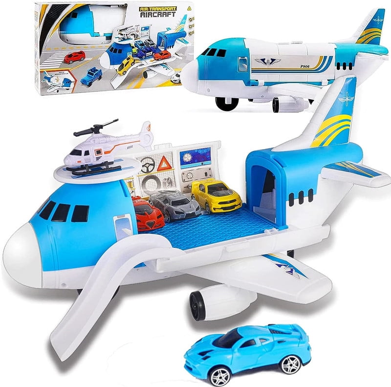 Transport Cargo Airplane Car Toy Play Set Set 4pcs, Toy