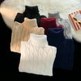 thumbnail image 4 of Autumn Winter Men's Thick Sweater Thick Solid Color Turtleneck Collar Long Sleeve Warm Basic Classical Knit Sweater, 4 of 5