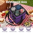 thumbnail image 6 of 4 Cup Drink Carrier with Adjustable Divider Insulated Drink Caddy Portable Water Bottle Bag Reusable Drink Holder for Car Delivery Picnic Travel, 6 of 10