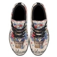 thumbnail image 2 of Happy 4th Of July Flowers Shoes Sneakers Black Size 7.5, 2 of 7