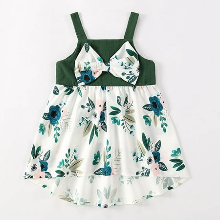

VKEKIEO Casual Dresses For Women Embellished Sleeveless Printed Green 9-12 Months