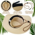 thumbnail image 6 of EINSKEY Straw Cowboy Hats for Men, Western Cowgirl Hat Women Wide Brim Fedora for Beach,Beige, 6 of 7