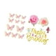 thumbnail image 4 of 15 piezas Toppers de pastel de hadas con champiñones rosados ​​artesanías decorativas de arte decoraciones de pasteles de mariposa de hadas para, 4 of 9