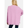 thumbnail image 2 of Zenana V-Neck Side Slit High-Low Sweater - Rosa Apparel, 2 of 3