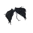 thumbnail image 3 of Capa de chal de plumas jinwen gótica para disfraz de Halloween Negro, 3 of 8