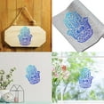 thumbnail image 7 of 6.3 Hamsa Hand Stainless Steel Stencils Lotus Yoga Journal Metal Stencil Mandala Hand Eyes Flower, 7 of 7