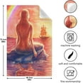 thumbnail image 3 of GZHJMY Painting Fantasy Mermaid Kitchen Towels Set of 6 Dishcloths Hand Towels Tea Towels Ultra Absorbent for Cleaning Washing Drying Dishes Tableware 28'' x 18'', 3 of 7
