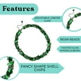 thumbnail image 5 of Green Beaded Necklaces for Women - Beachy Necklaces for Women Chunky Western Shell- Colorful Beads  Summer Boho Costume Jewelry - Wedding 20-23 Inch Christmas Gifts, 5 of 7