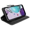thumbnail image 3 of For LG Aristo 5 / Fortune 3 / Tribute / K8X / Phoenix 5 / LMK300 Double Flap Folio Leather Wallet Pouch Case Cover Black, 3 of 3