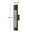 thumbnail image 6 of 1 Light Medium Outdoor Wall Lantern in Modern Style 4.75 inches Wide By 22 inches High-Bronze Finish Bailey Street Home 81-Bel-2245267, 6 of 7