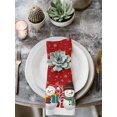thumbnail image 2 of Red Snowman Cloth Napkins Set of 4 Reusable Dinner Napkins, Christmas Winter Snowflake Xmas Tree Cocktail Napkin Washable Table Napkins for Wedding/Holiday Party/Baby Shower 20"x20", 2 of 7