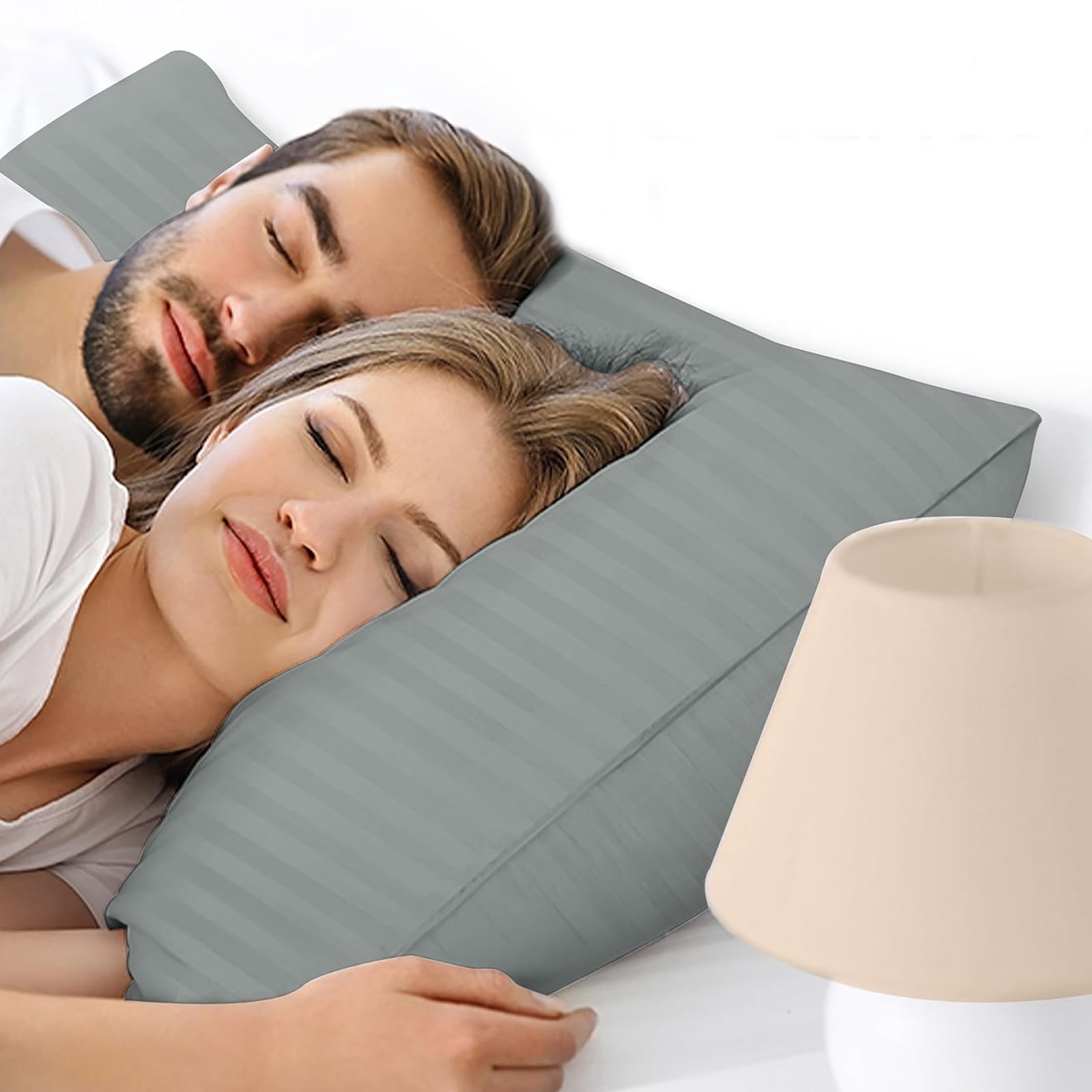Gogreen Hotel Collection Bed Pillows for Sleeping - Down Alternative Pillows for Side, Back, and Stomach Sleepers King Size Pillows 2 Pack, 20 x 36 Inches - Gray