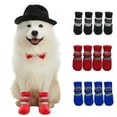 thumbnail image 4 of 4PCS Anti-Slip Cute Pet Paw Protectors Waterproof Warm Dog Foot Covers Winter Dog Shoes Puppy Boots Dog Snow Shoes BLUE M 3-7.5KG, 4 of 8