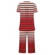 thumbnail image 5 of Conjunto de Pijama de las Mujeres Suelto Impreso Cuello Redondo Botón Hasta Capris, Dos Piezas Conjunto de Pantalones Cortos para Casual Y Sueño, 5 of 5
