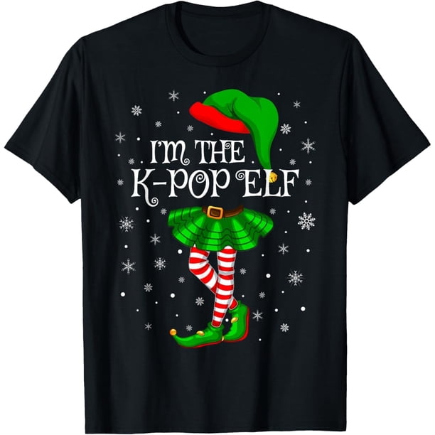 K-Pop Elf - Camiseta de pijama de Navidad para mujeres y niñas