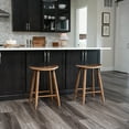 thumbnail image 3 of Maven Lane 26" Luna Counter Stool with Rustic Natural Wood Finish - Artisan Crafted Backless Counter Height Stool, Oval Saddle Seat for Unmatched Comfort - Adds Warmth & Style to Kitchen, Dining Area, 3 of 11