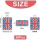 thumbnail image 2 of 1 caja de 30 dijes de la bandera del Reino Unido, esmaltados de doble cara, con la bandera de la Unión Británica, para llavero, bolso de coche, dije rectangular, a granel., 2 of 5