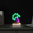 thumbnail image 3 of Northlight LED Lighted 3D Palm Tree Infinity Mirror - 8", 3 of 7