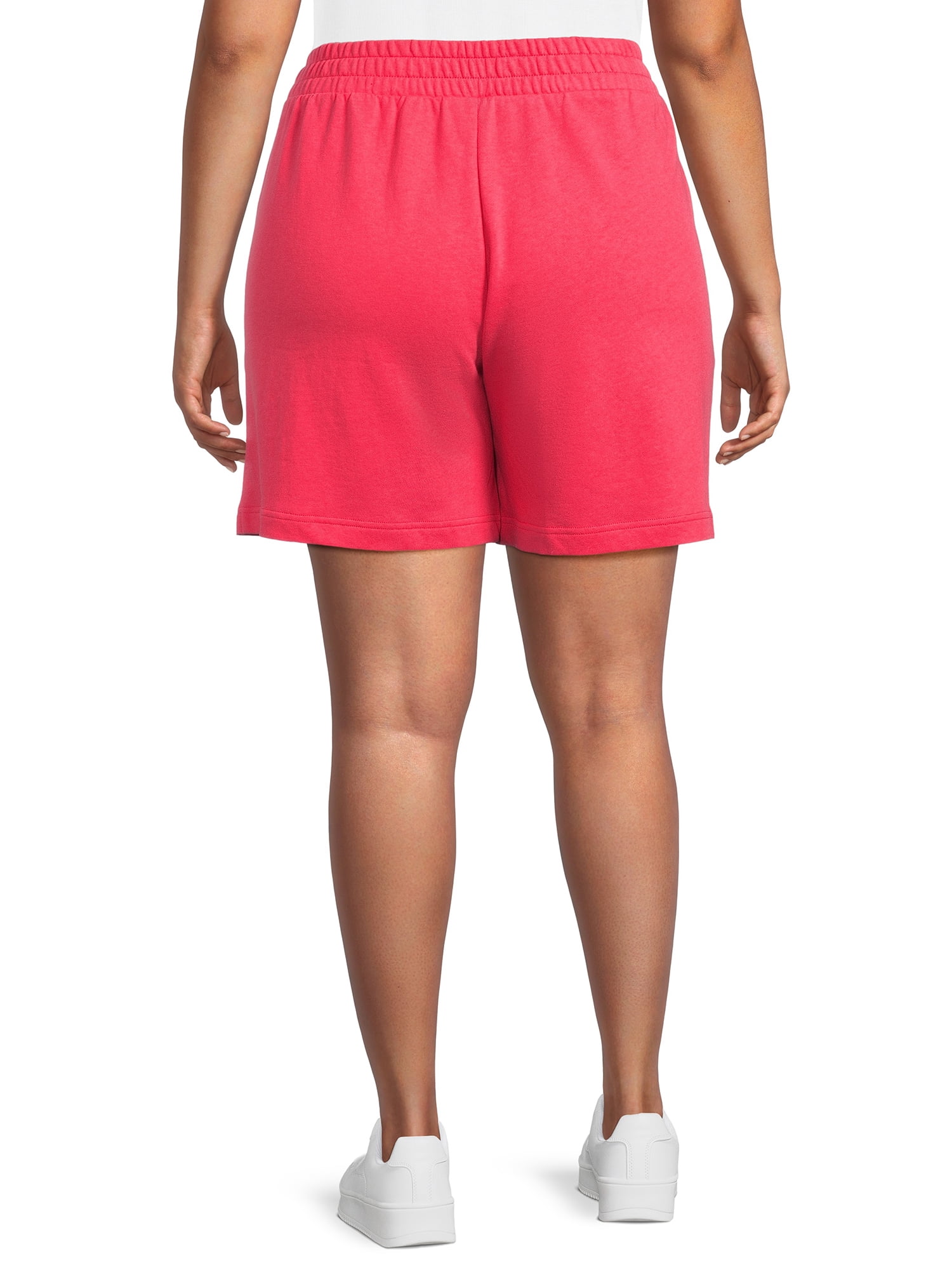 Terra & Sky Women's Plus Size Pull On Knit Shorts, 7" Inseam
