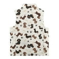 thumbnail image 5 of Pzuqiu Dog Print Kids Zip Up Vest Casual Clothes for Girls 4T Versatile Winter Lightweight Sleeveless Fleece Jacket with Pocket Warm Fall Outfits Fashion Clothing for Girls, 5 of 7