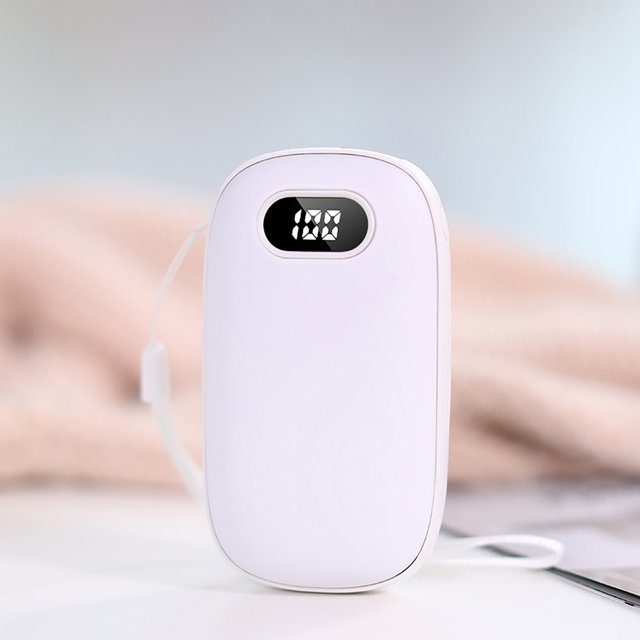 1 Pcs Mini Hand Warmer USB Power Bank, Two-In-One Double-Sided Heating Portable Digital, For Outdoor, Golf, Winter Gift