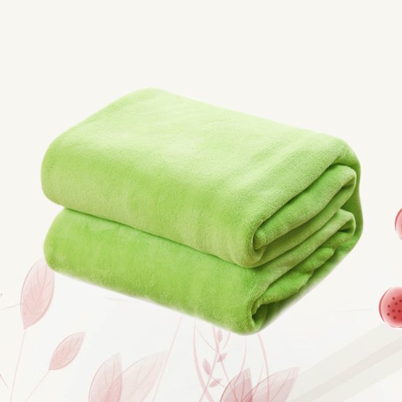 CTIRCHIU Soft Flannel Blanket Green Solid Color Warm Blanket Throw for Home and Camping
