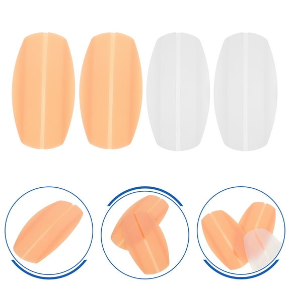 Masteelf 2 Pairs Transparent Silicone Shoulder Pads Non-Slip Strap Cushions for Bras Invisible Shoulder Strap Pads Anti-Slip Women Bras Shoulder Pads