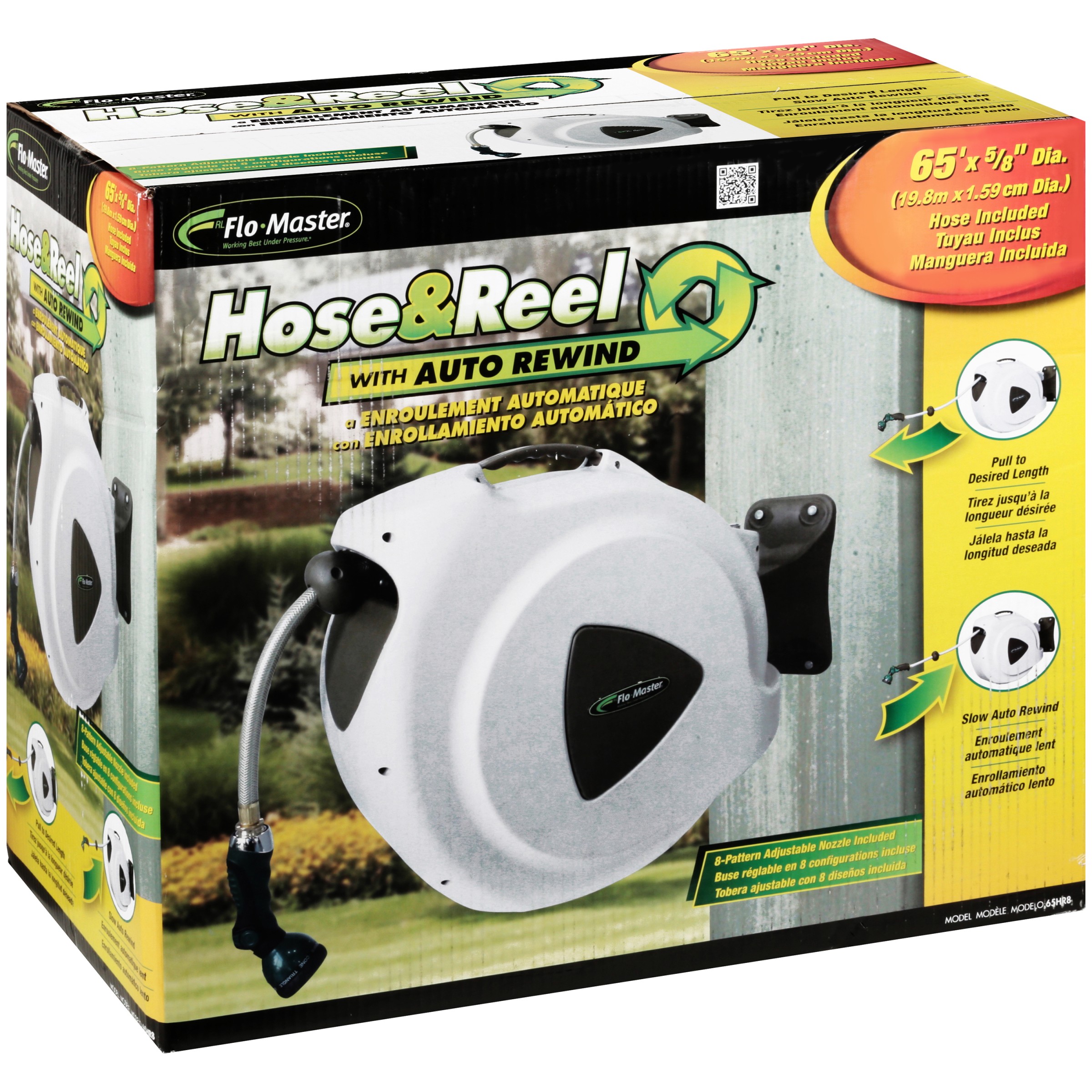 RL Flo-Master 65 Foot Hose & Reel with Auto Rewind - image 2 of 6