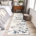thumbnail image 5 of Vintage Floral Area&nbsp;Rug 2x6ft Botanical Farmhouse Beige Rustic Leaf Flower Non-Slip&nbsp;Washable Square&nbsp;Rugs Soft Felt Indoor Floor Mat for Bedroom Kitchen Living Room Bathroom, 5 of 9