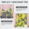 thumbnail image 6 of Green Lime Slices Yellow Pattern Apron-Garden Aprons for Women with Pockets-Cotton Linen Waterproof Kitchen Cooking Gardening Aprons Adjustable for Kitchen,Cooking,BBQ and Salon 33x27 Inch, 6 of 7