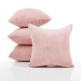 thumbnail image 2 of Deconovo Corduroy Fundas de cojines Juego de 4 – Machine Washable Home Decor for Sofa, Dormitorio | Coral Pink, 12x20 Inch, 2 of 7