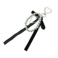 thumbnail image 5 of Unique Bargains 1 Pc Stylish Bow Hearts Handbag Charm Bag Accessories Black Silver Tone, 5 of 5