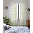 thumbnail image 3 of Green Floral Sheer Curtains 84 Inch Length 2 Panels Set for Living Room/Bedroom, Spring Flowers Kitchen Curtains with Grommet Semi-Sheer Curtains Drapes Voile Window Treatments 52"x84"x2, 3 of 7