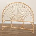 thumbnail image 5 of bali & pari Devereaux Modern Bohemian Natural Brown Rattan King Size Standalone Headboard, 5 of 7