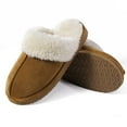thumbnail image 5 of Litfun Women's Fuzzy Memory Foam Slippers Warm Comfy Winter House Shoes, Brown, Size 6, 5 of 8