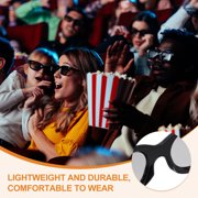 Uxcell 4Pcs Polarized 3D Viewing Glasses, Passive Circular 3D Glasses, Black