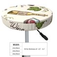 thumbnail image 4 of Kll Grapes Bbottles Wine Round Bar Chair Cushion Cover 12 Inch,Bar Stool Protector With Elastic, Soft Washable, 4 of 7