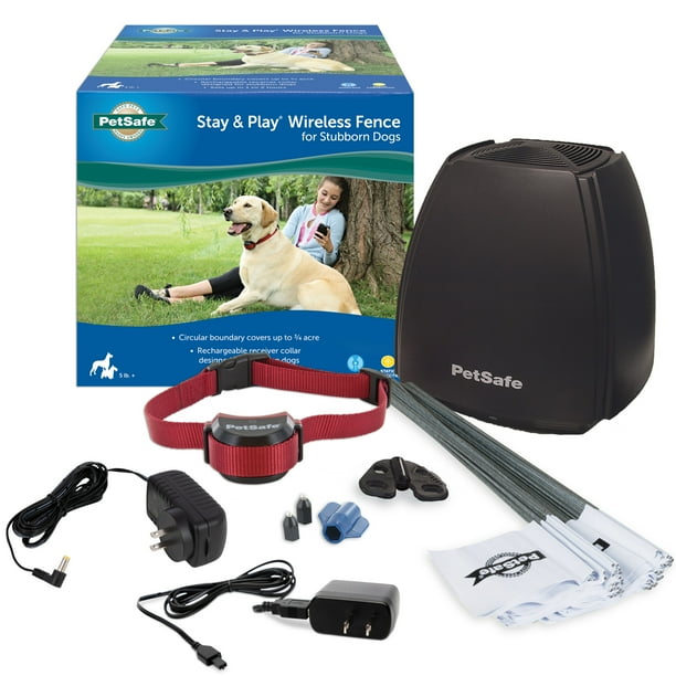 PetSafe Stay & Play Wireless Fence for Stubborn Dogs 5 lbs. and Up, Covers 3/4Acre Yard