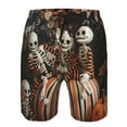 thumbnail image 3 of Logiee Whimsical Halloween Skeletons Print Mens Swim Trunks Quick Dry Board Shorts,Breathable Hawaii Beach Shorts Swimwear Bathing Suits-3X-Large, 3 of 6