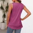 thumbnail image 5 of BangWanChi Tank Top for Women with Built in Bra Summer Women Solid Color Round Neck Sleeveless Casual Tee Tank, 5 of 5